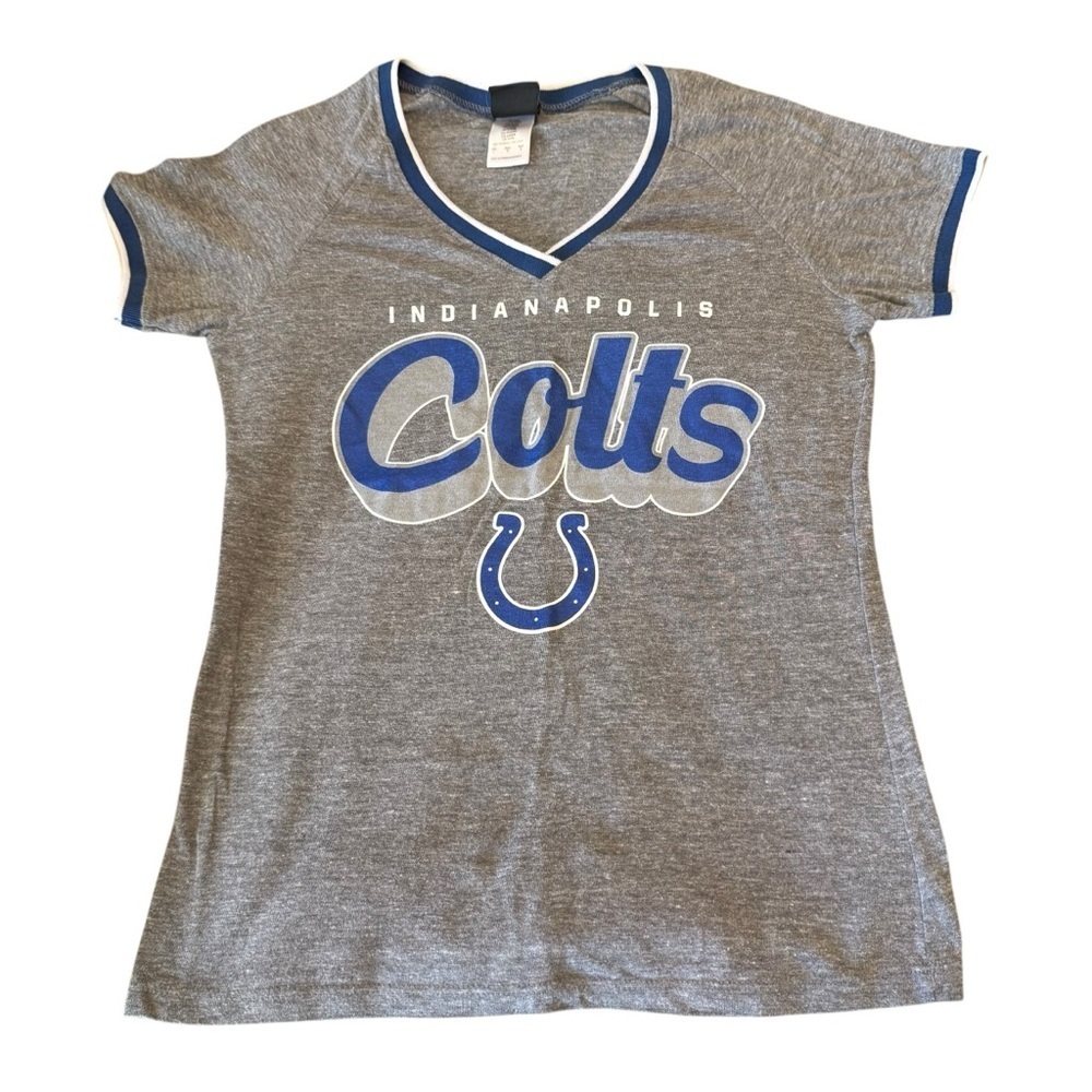 NFL Team Apparel Women’s Colts T-shirt, Gray, Size L